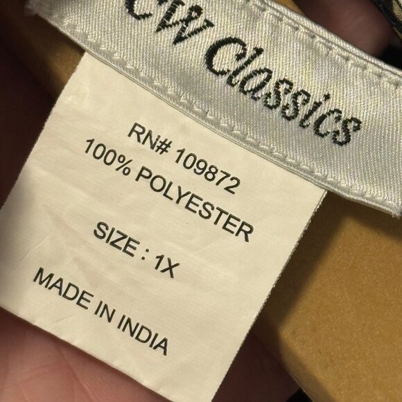 CW Classics Floral & Polka Dot Reversible Skirt Sz 1X Polyester women skirt - Picture 4 of 12